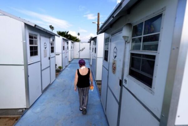 Homeless Client at Interim Housing Community